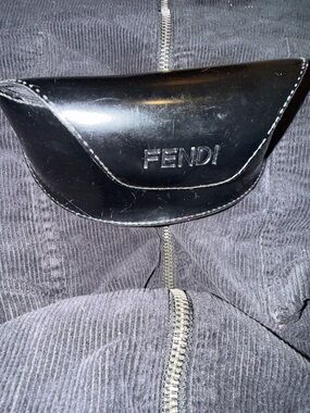 Fendi Black Patent Leather Belt Bag with Embossed Logo